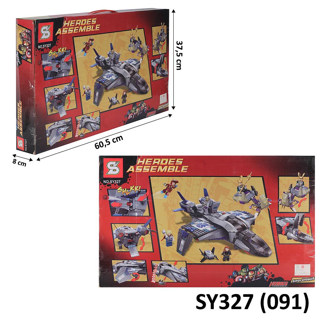 Mini Block Pesawat Avengers Set SY Heroes Assemble Box 