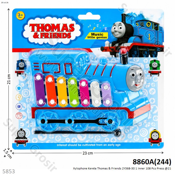 Xylophone Kereta Thomas &amp; Friends 2Y368-30 1 Inner 108 Pcs Press @216