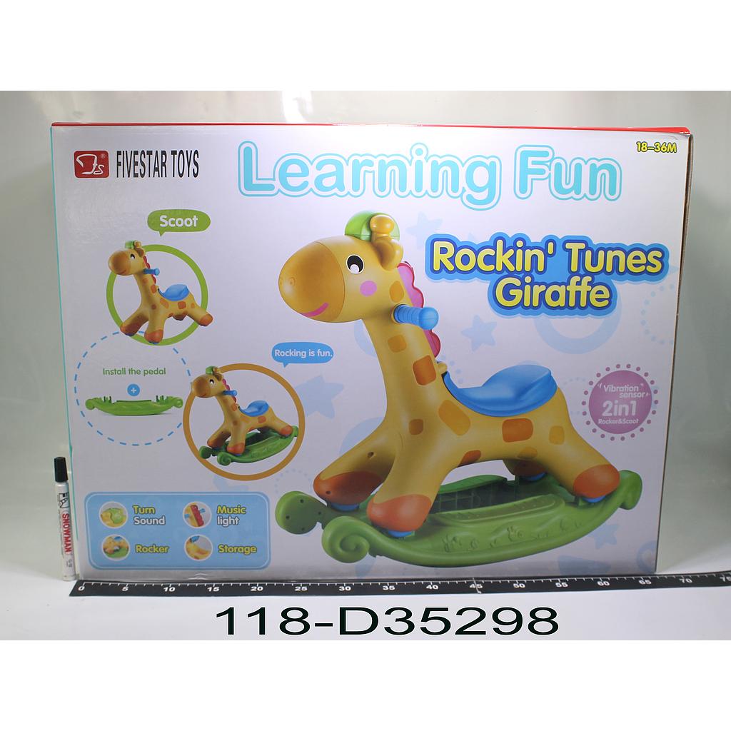 Tunggangan Ayun Jerapah 2 in 1 B/O Musik Lampu Getar Learning Fun Box @2