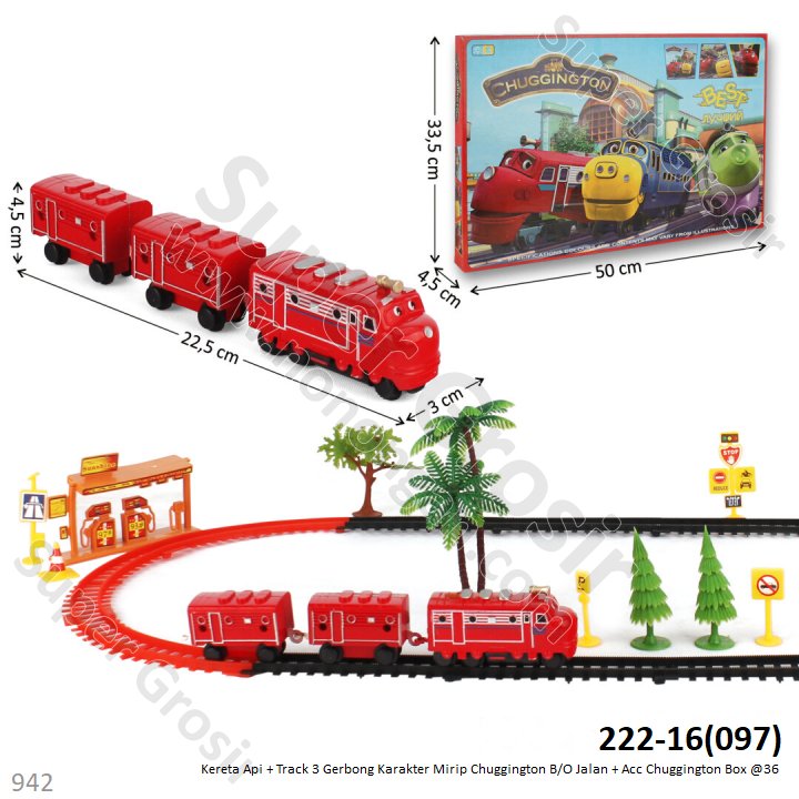 (OBRAL) Kereta Chuggington 3 Gerbong Track dan Acc Box @36