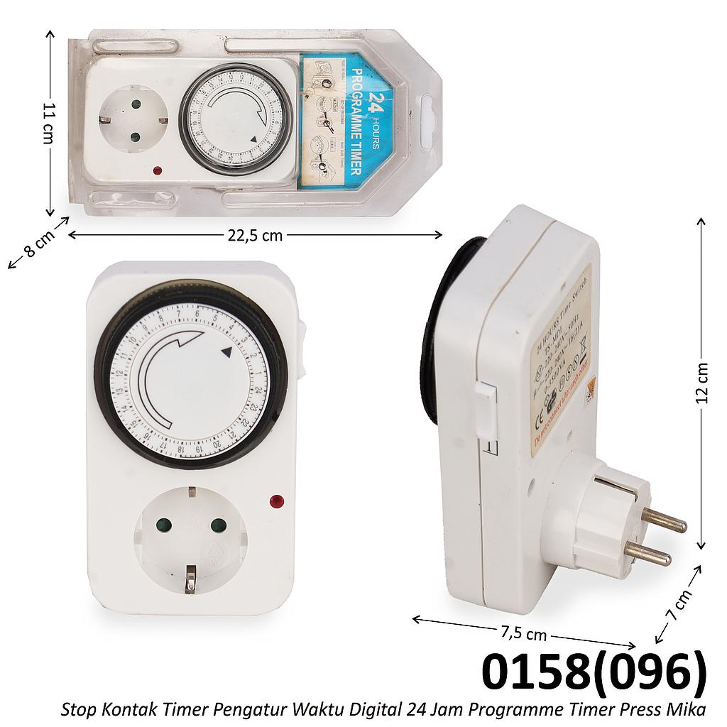 Stop Kontak Timer Pengatur Waktu Digital 24 Jam Programme Timer Press Mika @ 170