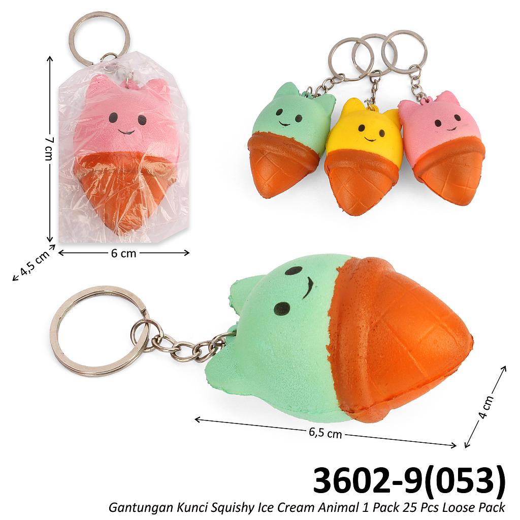 Gantungan Kunci Squishy Es Krim Animal 1 Pack 25 Pcs Loose Pack @1200