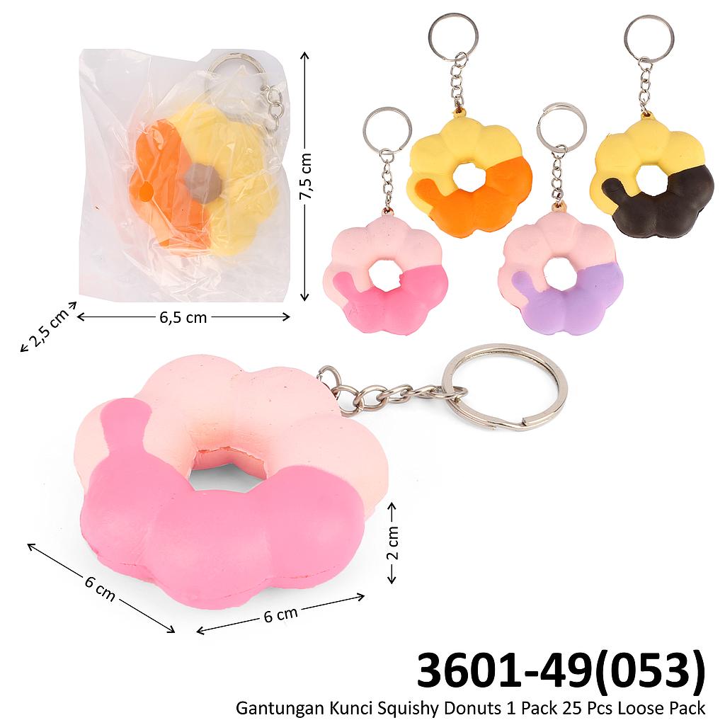 Gantungan Kunci Squishy Donuts 1 Pack 25 Pcs Loose Pack @1200