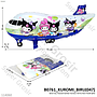 Balon Gas Pesawat Gambar Karakter Kuromi 50 Pcs Pack Plastik @60