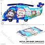 Balon Gas Helikopter Gambar Karakter 50 Pcs Pack Plastik @60