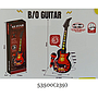 Gitar B/O Musik Lampu + Mic Bisa Konek Hp Guitar Box @36