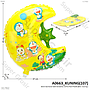 Balon Gas Bulan Sabit Doraemon 50 Pcs Pack Plastik @60