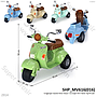 Tunggangan Sepeda Balance Bike Motor Vespa Roda 3 + Dorongan Mini Vaster Ktg PVC @4