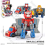 Transformers Deform Truk Kontainer F/W B/O Suara Lampu Deformed Truck 1 Set 3 Pcs Box Window @93