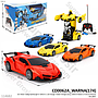 R/C Mobil Sedan Lamborghini Deform 1:18 Charge + Kabel Charge Lampu Deform Robot 2.4 GHz 6 Channel Box @60