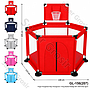Pagar Pengaman Bayi Hexagonal + Ring Basket Kiddigo BP-156+B Box @10