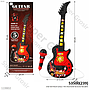 Gitar B/O Musik Lampu + Mic Bisa Konek Hp Guitar Box @36